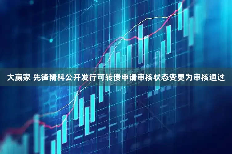 大赢家 先锋精科公开发行可转债申请审核状态变更为审核通过